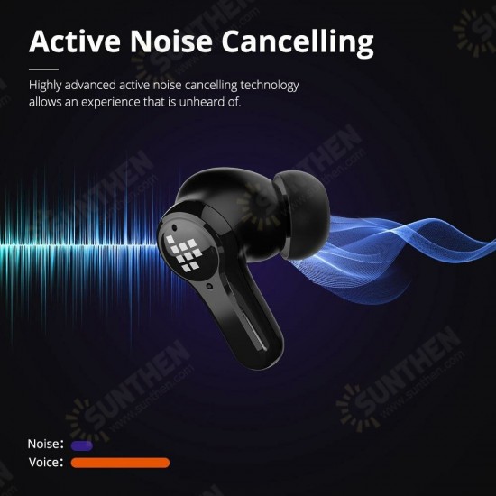 Apex Earphones Active Noise Cancelling ANC Headphones 4 Mics CVC 8.0 Earbuds Support Voice Assistant IP45 Headsets