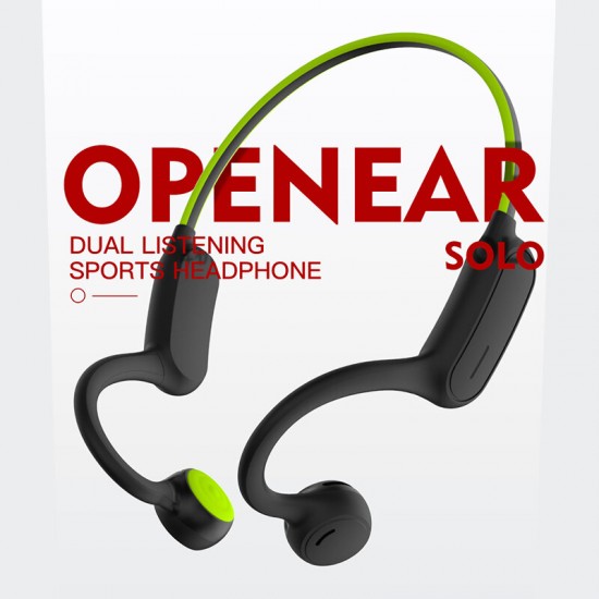 Ultra-light Bone Conduction bluetooth 5.0 Headphones 6D Surround Sound Long Endurance Ear Hook Wireless Earphones for Sport Fitness Shocking Horn Headphones