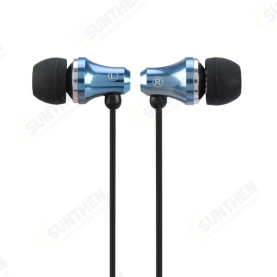 EM603 Full Metal Wired Control In-ear Stereo Headphone Earphone With Mic