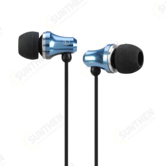 EM603 Full Metal Wired Control In-ear Stereo Headphone Earphone With Mic