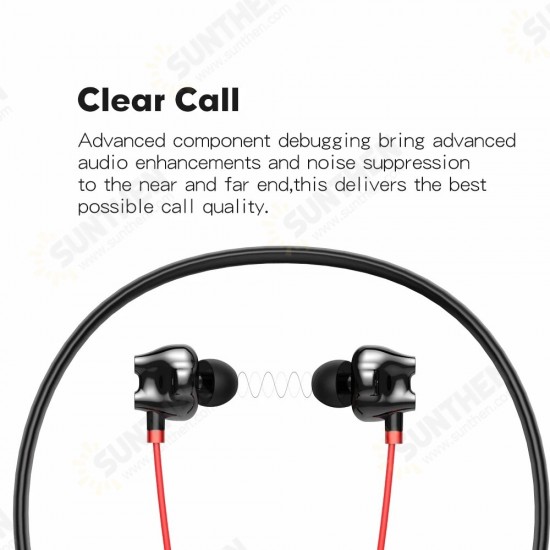 Flex U Dual Drivers Strong Bass bluetooth Earphone Wireless Headphones 10 Hours Music Time Fashion Design with Micophone