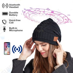 Wireless bluetooth 5.0 Hat Beanie Warm Hat bluetooth Earphone Soft Stylish Hat Heaphone with Mic