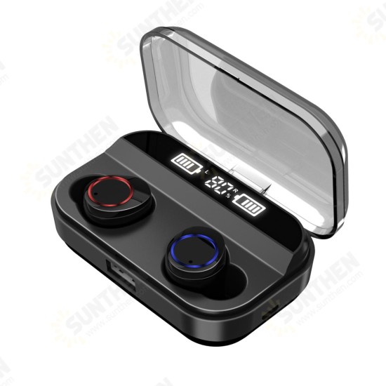 X11 TWS Wireless bluetooth 5.0 Earphone HiFi Dual Digital Display IPX7 Waterproof 4000mAh Headphone with Mic