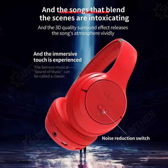 B36 bluetooth Headphone New Active Noise Reduction ANC Foldable Deep Bass Headset With Mic TF Card