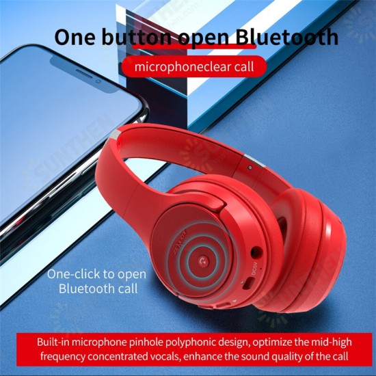 B36 bluetooth Headphone New Active Noise Reduction ANC Foldable Deep Bass Headset With Mic TF Card