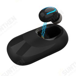 [bluetooth 5.0] Mini Portable Wireless Solar Charging Earphone Single In-ear Headset with Solar Charging Box