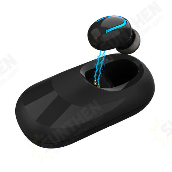 [bluetooth 5.0] Mini Portable Wireless Solar Charging Earphone Single In-ear Headset with Solar Charging Box