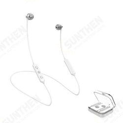 [bluetooth 5.0] Mini Sport Magnetic Wireless Headset Hifi Stereo Sound Wired Control Neckband Earphone With Portable Charging Box