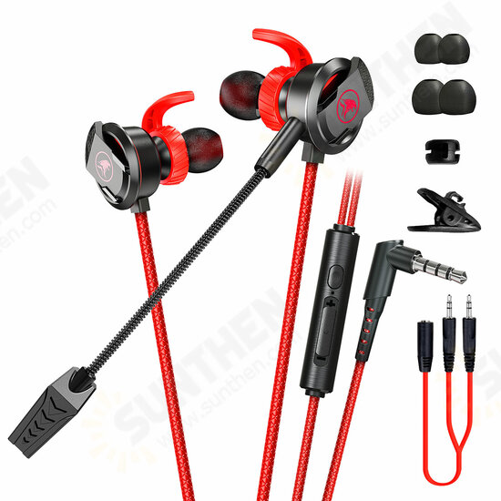 RX3 In-Ear Gaming Headset Dual Microphone Super Bass Headphone Active Noise Reduction with Detachable HD Long-Microphone RX3 In-Ear Gaming Headset Dual Microphone Super Bass Headphone Active Noise Reduction with Detachable HD Long-Microphone