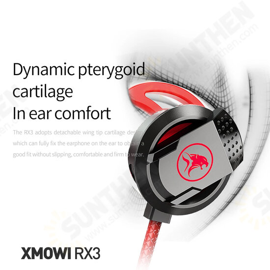 RX3 In-Ear Gaming Headset Dual Microphone Super Bass Headphone Active Noise Reduction with Detachable HD Long-Microphone RX3 In-Ear Gaming Headset Dual Microphone Super Bass Headphone Active Noise Reduction with Detachable HD Long-Microphone
