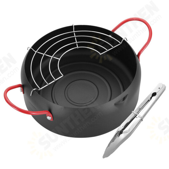 Portable Deep Fryer Pot Basket Frying Pots For Japanese Style Tempura Cookware