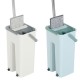 360° Rotation Spin Flat Mop Bucket Set Auto Rebound Hand-free Floor Cleaning