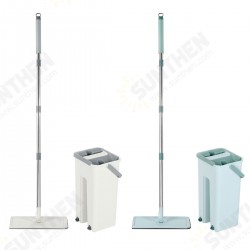 360° Rotation Spin Flat Mop Bucket Set Auto Rebound Hand-free Floor Cleaning 360° Rotation Spin Flat Mop Bucket Set Auto Rebound Hand-free Floor Cleaning