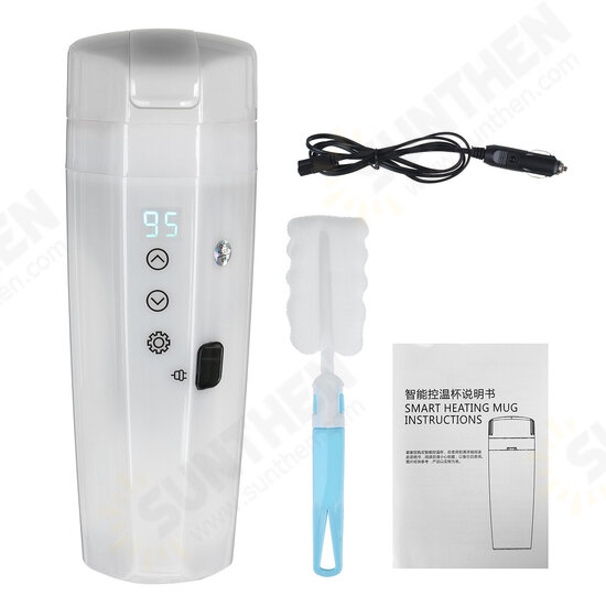Electric Heating Water Cup Stainless Steel Travel Car LCD Display Coffee 400ML Electric Heating Water Cup Stainless Steel Travel Car LCD Display Coffee 400ML