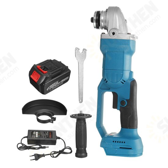 125mm 18V Brushless Electric Angle Grinder Portable Grinding Polishing Cutting Tool W/ None/1/2 Battery