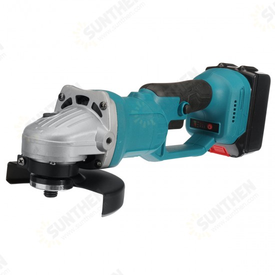 125mm Brushless Rechargable Angle Grinder W/ 1/2 Battery Metal Stone Wood Plastic Cutting Polishing Tool 125mm Brushless Rechargable Angle Grinder W/ 1/2 Battery Metal Stone Wood Plastic Cutting Polishing Tool