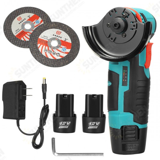 12V Brushless Angle Grinder Cordless Electric 300W 19500Rpm Cordless Cutting Polishing Tool