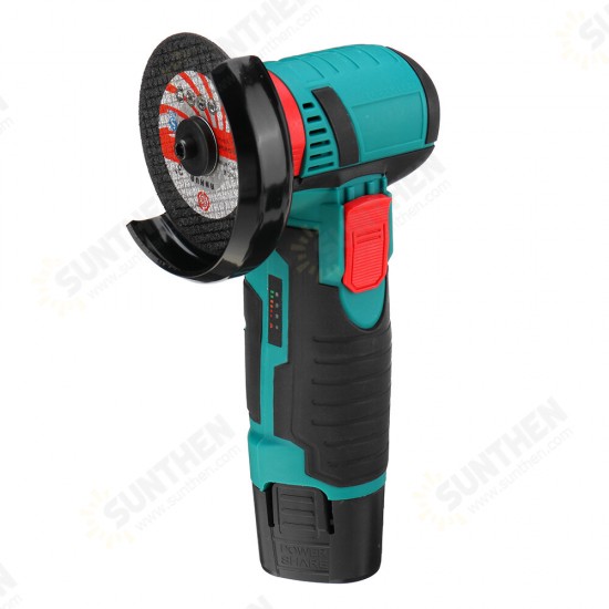 12V Brushless Angle Grinder Mini Cordless Electric Angle Grinder For Metal Wood W/ 1/2pcs Battery