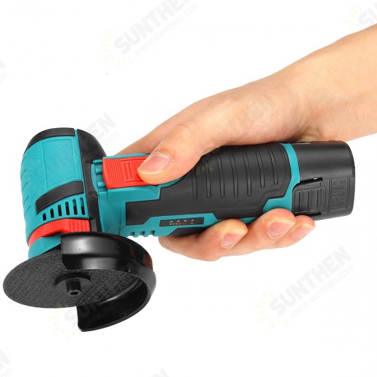 12V Mini Angle Grinder 19500RPM Electric Polisher Metal Wood Grinding Cutting Tool W/ 1/2pcs Battery