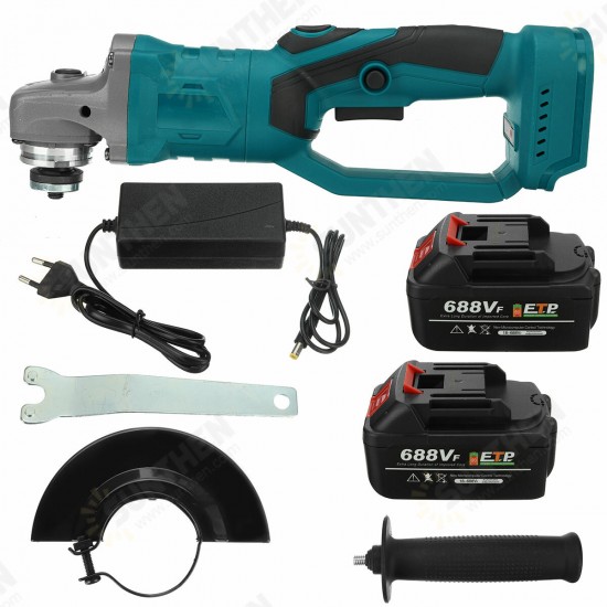 180° Brushless Angle Grinder 15000r/min Cordless 100mm 3 Speed Electric Grinder Grinding Machine Fit Makita