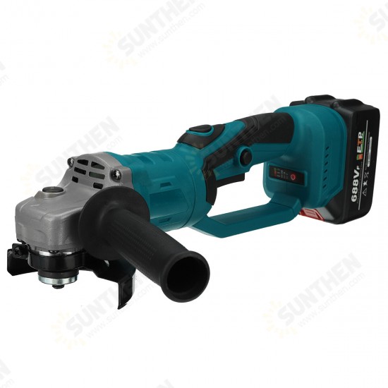 180° Brushless Angle Grinder 15000r/min Cordless 100mm 3 Speed Electric Grinder Grinding Machine Fit Makita