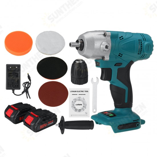 2 In 1 Polisher Drill Cordless Electric Drilling Polishing Machine Car Polisher Power Tool Converter Fit Makita 18V Regulated Speed