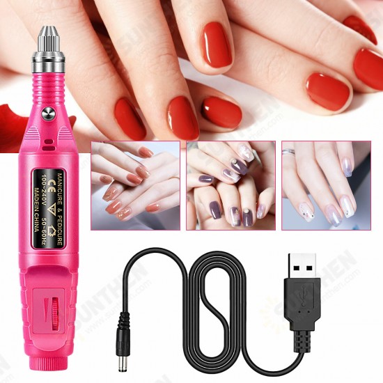 2/14/42/51/56pcs Electric Nail File Art Drill Pen Kit Professional Pedicure Manicure Polisher Tool