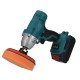 2800r/min Speed Regulated 2In1 Cordless Electric Drill Polisher 1.5Ah Battery Car Repair Polisher Drilling Tool Fit Makita