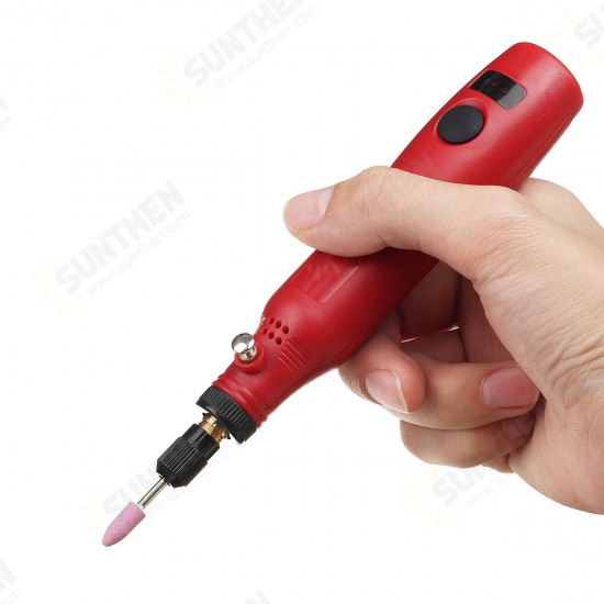 3 Speeds Electric Grinding Pen Grinder USB Charging Mini Drill Small Polishing Grinding Tool