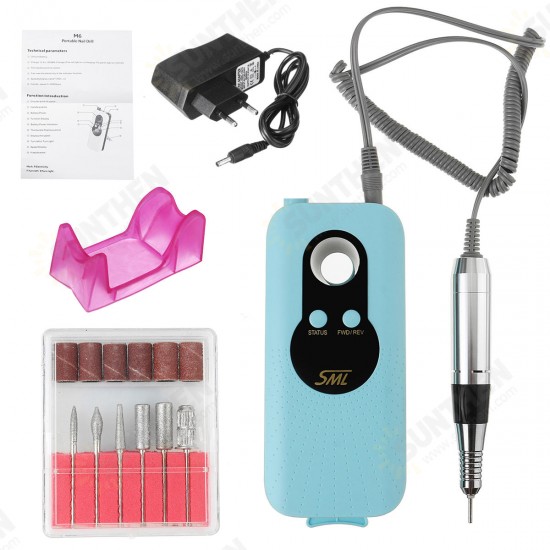 35000RPM Electric Nail Drill Machine Portable Rechargeable Manicure Pedicure Machine