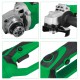 688VF 1200W 100mm Brushless Electric Angle Grinder 180° Rotation 3 Gears Cutting Grinding Tool Indicator LED Lighting W/ None/1/2 Battery for Makita