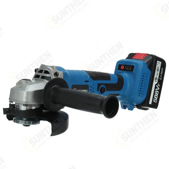 588VF 125mm Cordless Angle Grinder Cordless Electric Grinding Cutting Polishing Tool W/ 1/2pcs Battery 588VF 125mm Cordless Angle Grinder Cordless Electric Grinding Cutting Polishing Tool W/ 1/2pcs Battery