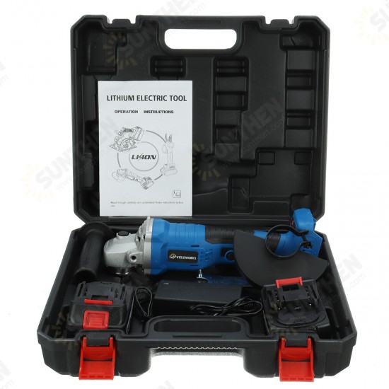 588VF 125mm Cordless Angle Grinder Cordless Electric Grinding Cutting Polishing Tool W/ 1/2pcs Battery 588VF 125mm Cordless Angle Grinder Cordless Electric Grinding Cutting Polishing Tool W/ 1/2pcs Battery