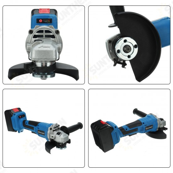 588VF 125mm Cordless Angle Grinder Cordless Electric Grinding Cutting Polishing Tool W/ 1/2pcs Battery