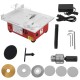 100-240V Mini Table Saws Multifunctional Lifting Electric Saw Wood Working DIY Bench Lathe Polisher Grinder DIY Model Household Cutting Machine