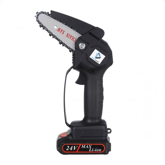 1000W 4Inch Cordless Electric Chain Saw Wood Mini Cutter One-Hand Saw Woodworking Tool W/ None/1pc Battery