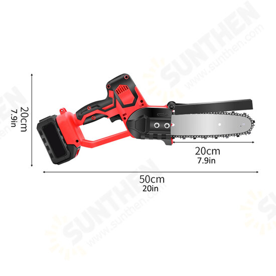 1080W 8 Inch Electric Cordless Chainsaw Chain Saw Handheld Garden Wood Cutting Tool W/ None/1pc Battery