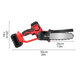 1080W 8 Inch Electric Cordless Chainsaw Chain Saw Handheld Garden Wood Cutting Tool W/ None/1pc Battery