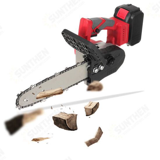 10in Rechargeable Brushless Electric Chain Saw One-Hand Saw Woodworking Wood Cutter W/ 1 or 2 pcs Battery & Storage Case