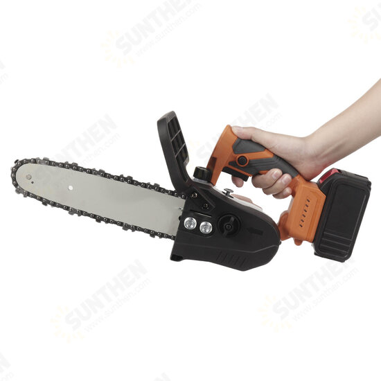 10in Rechargeable Brushless Electric Chain Saw One-Hand Saw Woodworking Wood Cutter W/ 1 or 2 pcs Battery & Storage Case