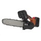 10in Rechargeable Brushless Electric Chain Saw One-Hand Saw Woodworking Wood Cutter W/ 1 or 2 pcs Battery & Storage Case