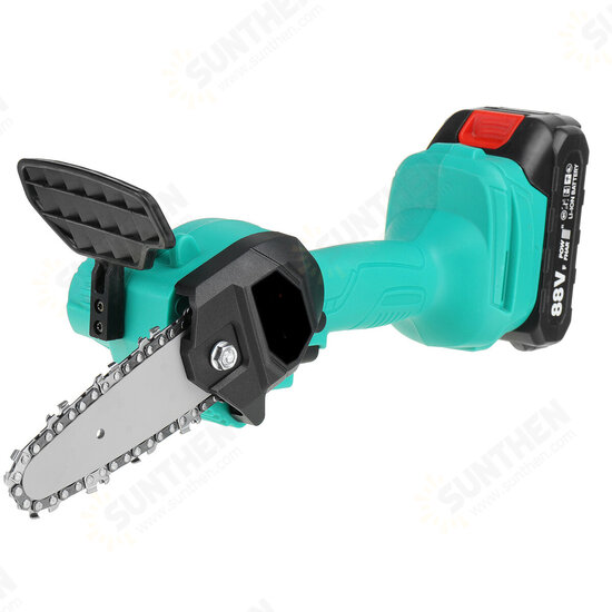 1200W 4inch Cordless Electric Chain Saw One-Hand Saws Woodworking W/ 1pc 7500mAh Battery