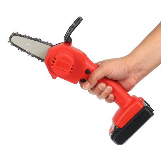 1600W 21V 4Inch Rechargeable Electric Chain Saw Handheld Woodworking Cutter Tool w/ 1/2pcs Battery