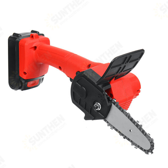 1600W 21V 4Inch Rechargeable Electric Chain Saw Handheld Woodworking Cutter Tool w/ 1/2pcs Battery