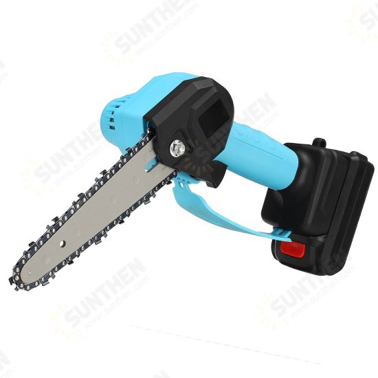 1600W 6Inch 24V Rechargeable Electric Chain Saw Handheld Mini Chainsaw Woodworking Cutter Tool W/ 1/2pcs Battery