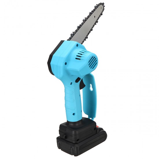 1600W 6Inch 24V Rechargeable Electric Chain Saw Handheld Mini Chainsaw Woodworking Cutter Tool W/ 1/2pcs Battery