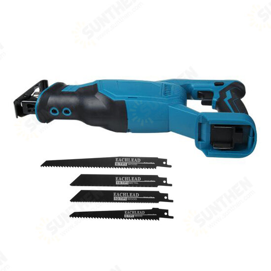 18V Blue Electric Reciprocating Saw Variable Speed Cordless Wood Metal Cutting Power Tools Set