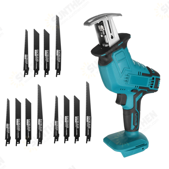 18V Cordless Electric Reciprocating Saw Variable Speed Metal Wood Cutting Tool Saber Saw W/ 12X Blades For Makita 18V Battery