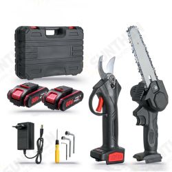 2 IN 1 Cordless 6Inch Electric Chain Saw and 30mm Electric Branch Scissors Pruning Shears Tool Set Wood Cutter Woodworking W/1pc/2pcs Battery 2 IN 1 Cordless 6Inch Electric Chain Saw and 30mm Electric Branch Scissors Pruning Shears Tool Set Wood Cutter Woodworking W/1pc/2pcs Battery