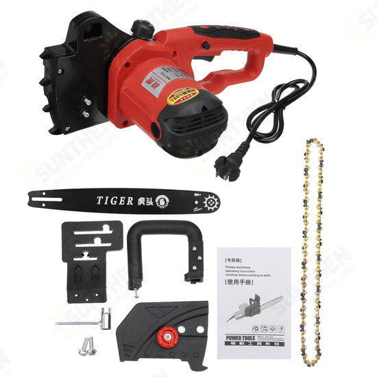 2000W 220V Electric Chainsaw Carbon Steel Saw Fast Speed Wood Cutting Machine